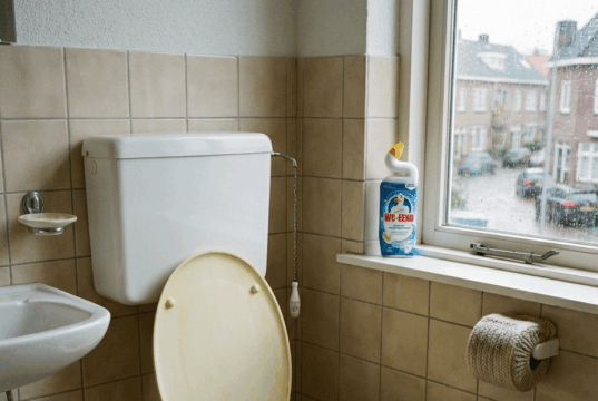 Nooit meer gele vlekken op je wc-bril: met dit keukenspul ben je er in 5 minuten vanaf